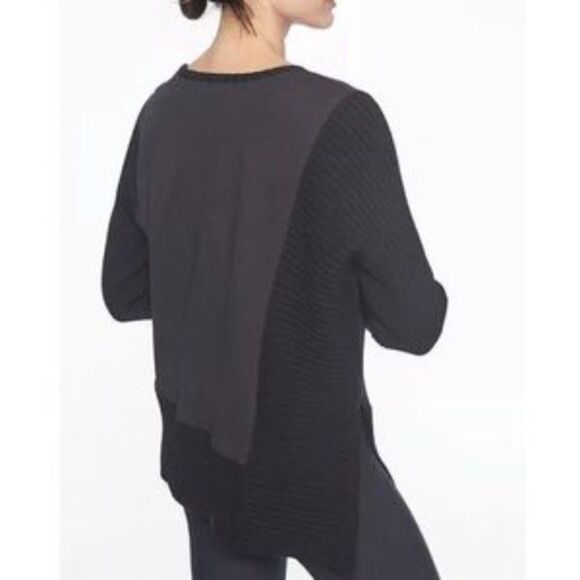 Athleta Black Sweater Baybridge Asymmetrical - Picture 13 of 13